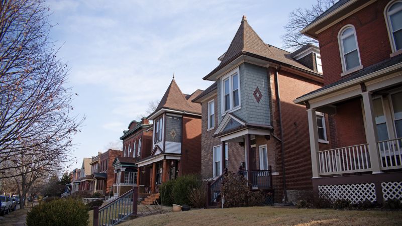 Row of houses in Tower Grove South