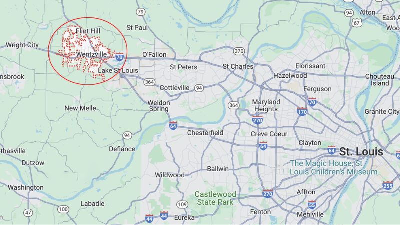 Wentzville, Mo Map