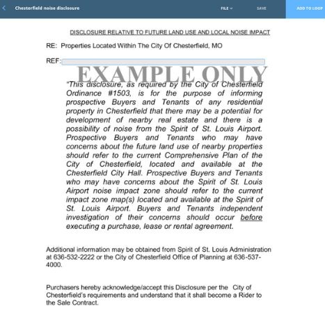 Chesterfield Noise Abatement Form