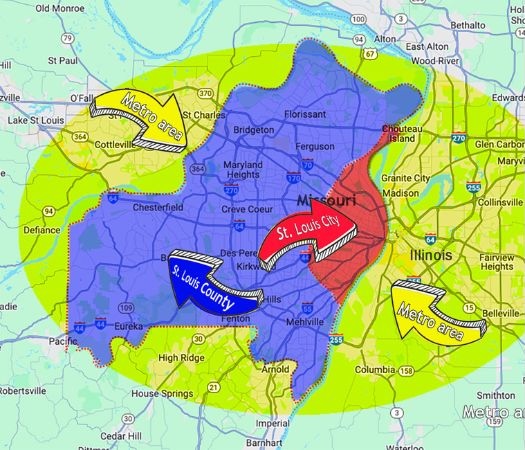 St. Louis County vs. St. Louis City