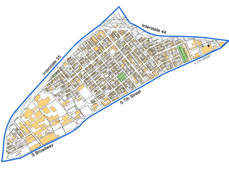 Soulard neighborhood boundaries