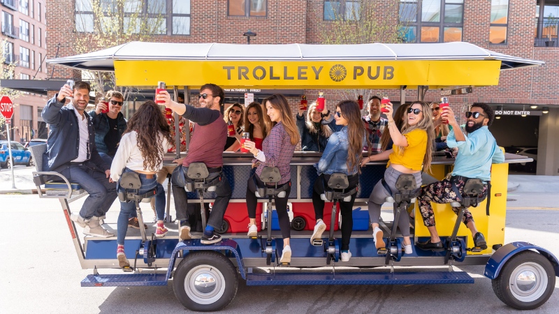 Trolley pub bar in soulard st louis