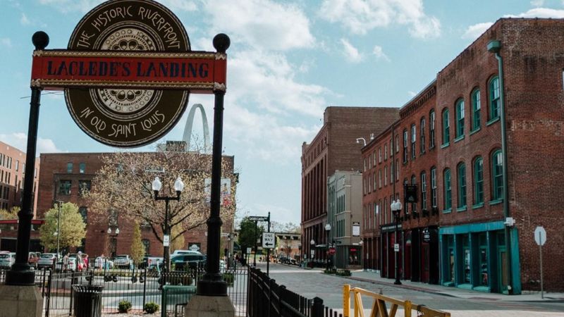 Laclede’s Landing is a charming historic area with shops and restaurants