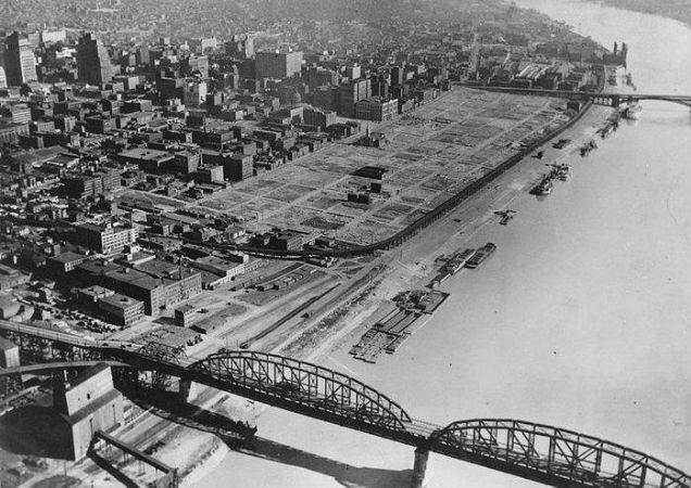 St. Louis riverfront circa 1942