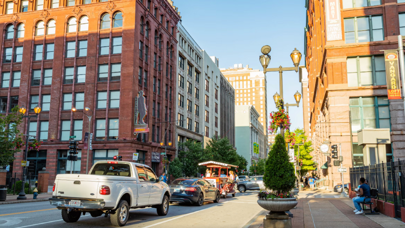 Washington Ave in Downtown St. Louis