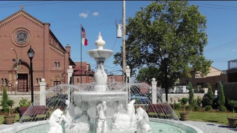 The fountain at Piazza Imo on The Hill