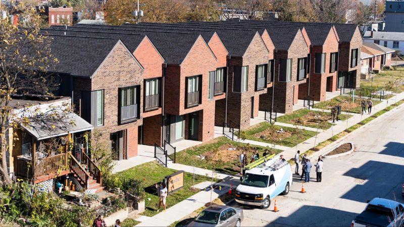 New construction in The Grove, multi-family housing