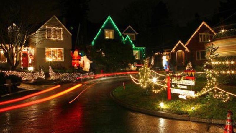 Candy Cane Ln in Saint Louis Hills, Holiday Season