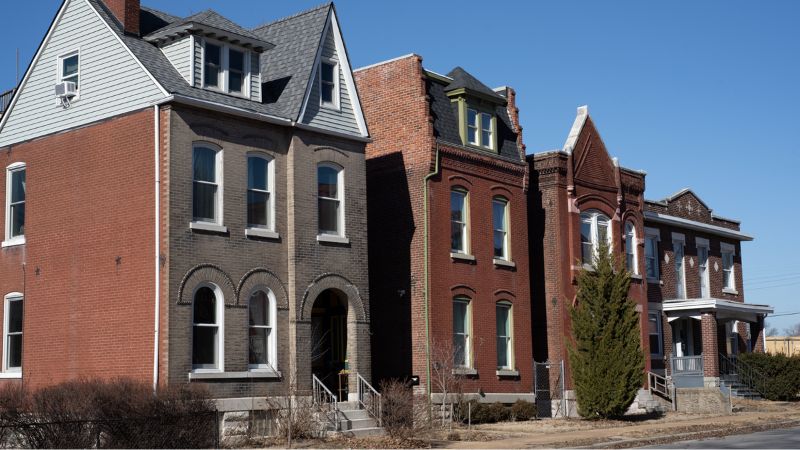 A row of homes in Benton Park