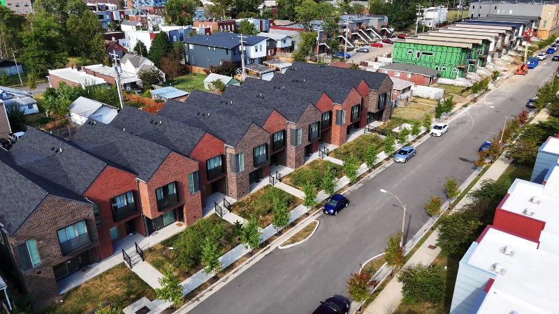 Newer homes near The Grove