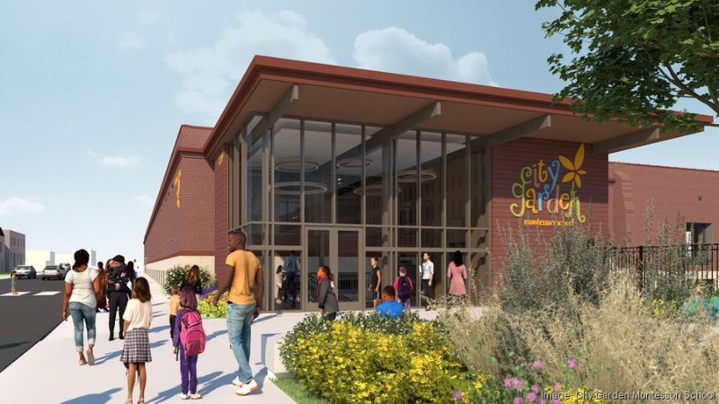 Artist rendering of City Garden Montessori School