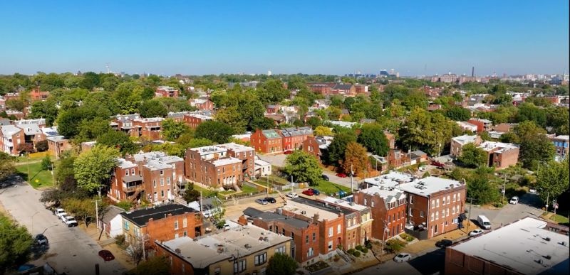 Aerial view of Soulard