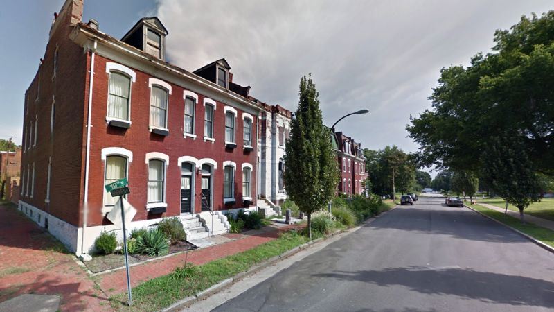 Historic homes facing the park